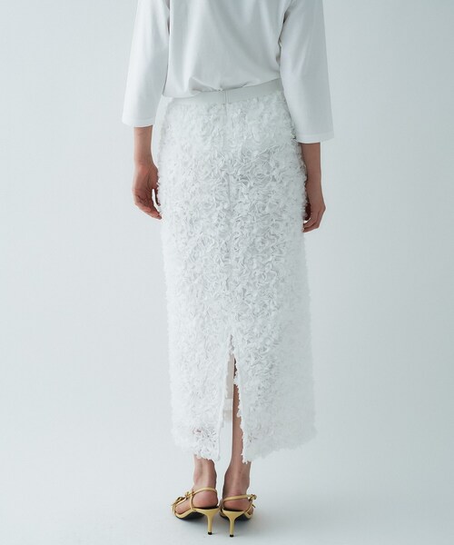 cloenc（クロエンス）の「【オケージョン／手洗い可】フラワーチュールレーススカート（スカート・レディース・ホワイト系4/ブラック系3・01/02/03）」の6枚目の写真