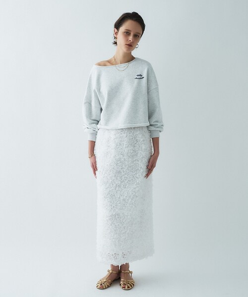 cloenc（クロエンス）の「【オケージョン／手洗い可】フラワーチュールレーススカート（スカート・レディース・ホワイト系4/ブラック系3・01/02/03）」の8枚目の写真