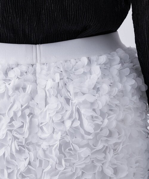 cloenc（クロエンス）の「【オケージョン／手洗い可】フラワーチュールレーススカート（スカート・レディース・ホワイト系4/ブラック系3・01/02/03）」の12枚目の写真