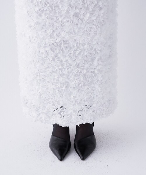 cloenc（クロエンス）の「【オケージョン／手洗い可】フラワーチュールレーススカート（スカート・レディース・ホワイト系4/ブラック系3・01/02/03）」の13枚目の写真
