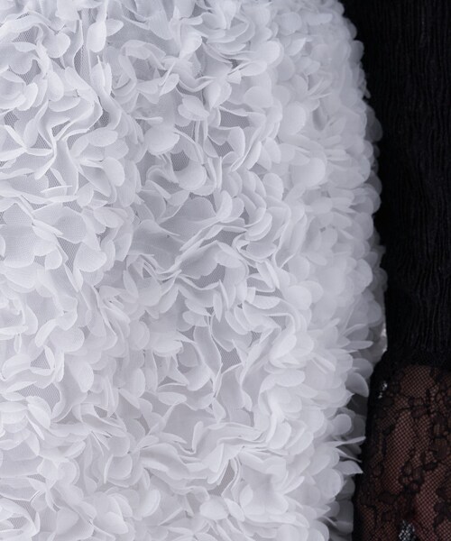 cloenc（クロエンス）の「【オケージョン／手洗い可】フラワーチュールレーススカート（スカート・レディース・ホワイト系4/ブラック系3・01/02/03）」の14枚目の写真