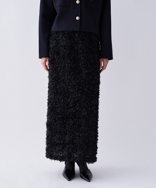 cloenc（クロエンス）の「【オケージョン／手洗い可】フラワーチュールレーススカート（スカート・レディース・ホワイト系4/ブラック系3・01/02/03）」の20枚目の写真