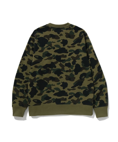 A BATHING APE（アベイシングエイプ）の「1ST CAMO COLLEGE CREWNECK SWEATSHIRT（スウェット・メンズ・グリーン/イエロー・MEDIUM/SMALL/X-LARGE/XXX-LARGE/XX-LARGE/LARGE）」の3枚目の写真