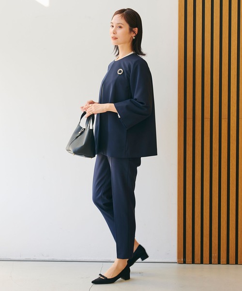 CROSS FUNCTION（クロスファンクション）の「《洗える・シワになりにくい》2点セット 正解 Aラインフレアジャケット&テーパードパンツ　5サイズ展開【CROSS FUNCTION/クロスファンクション】（スーツセット・レディース・ネイビー/ブラック/ライトベージュ・7号/9号/11号/13号/15号）」の17枚目の写真