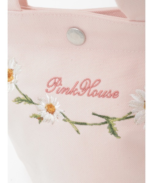 PINK HOUSE（ピンクハウス）の「マーガレットブーケ刺繍ミニトートポシェット（ショルダーバッグ・レディース・ブラック/サックスブルー/ピンク/ラベンダー・フリー）」の18枚目の写真