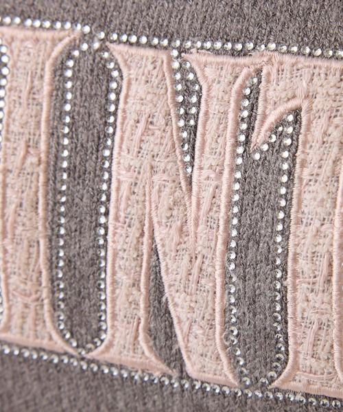 one after another NICE CLAUP(ワンアフターアナザーナイスクラップ)の「ツイードフロントロゴニット(ニット/セーター・レディース・アイボリー/ブラック/杢グレー/ピンク・FREE)」の11枚目の写真