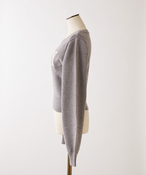 one after another NICE CLAUP(ワンアフターアナザーナイスクラップ)の「ツイードフロントロゴニット(ニット/セーター・レディース・アイボリー/ブラック/杢グレー/ピンク・FREE)」の14枚目の写真