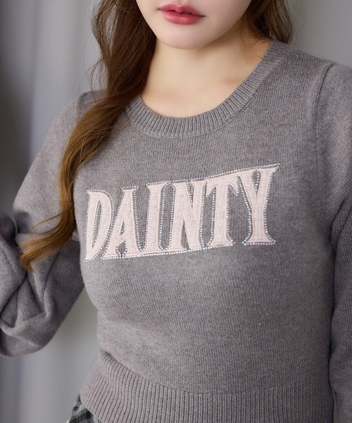 セール】ツイードフロントロゴニット（ニット/セーター）｜one after