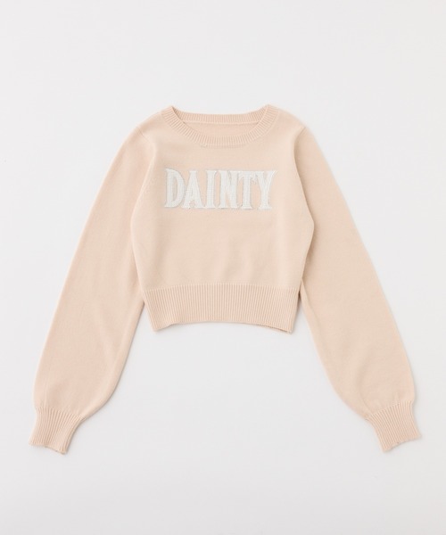 one after another NICE CLAUP(ワンアフターアナザーナイスクラップ)の「ツイードフロントロゴニット(ニット/セーター・レディース・アイボリー/ブラック/杢グレー/ピンク・FREE)」の22枚目の写真