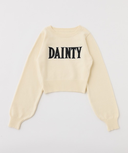 one after another NICE CLAUP(ワンアフターアナザーナイスクラップ)の「ツイードフロントロゴニット(ニット/セーター・レディース・アイボリー/ブラック/杢グレー/ピンク・FREE)」の20枚目の写真