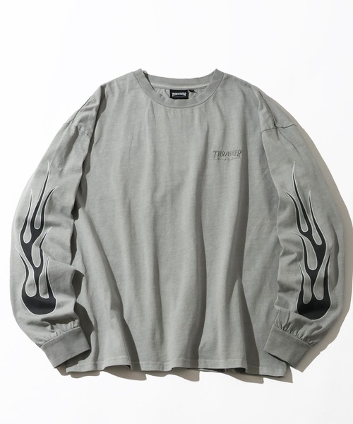 THRASHER(スラッシャー)の「【THRASHER/スラッシャー】アソート ピグメント加工 アートワークデザイン ロングスリーブTシャツ(Tシャツ/カットソー・メンズ・ピンク系1/ブラウン系1/グレー系3/グレー系2/ブラウン系/ピンク系/グレー系1/グレー系・XL/L/M)」の2枚目の写真