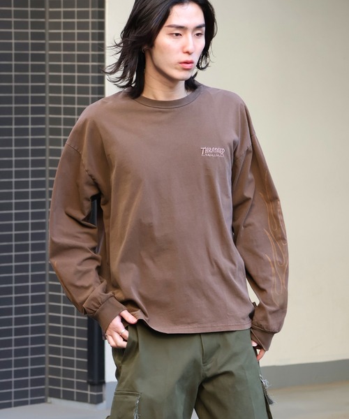 THRASHER(スラッシャー)の「【THRASHER/スラッシャー】アソート ピグメント加工 アートワークデザイン ロングスリーブTシャツ(Tシャツ/カットソー・メンズ・ピンク系1/ブラウン系1/グレー系3/グレー系2/ブラウン系/ピンク系/グレー系1/グレー系・XL/L/M)」の5枚目の写真