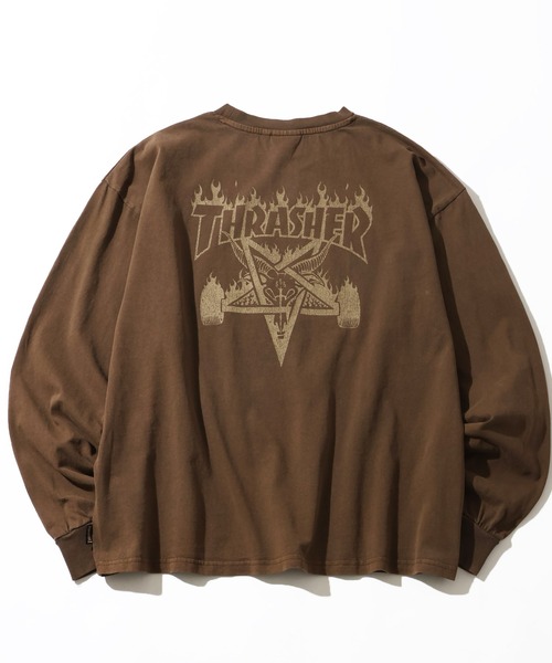 THRASHER(スラッシャー)の「【THRASHER/スラッシャー】アソート ピグメント加工 アートワークデザイン ロングスリーブTシャツ(Tシャツ/カットソー・メンズ・ピンク系1/ブラウン系1/グレー系3/グレー系2/ブラウン系/ピンク系/グレー系1/グレー系・XL/L/M)」の6枚目の写真