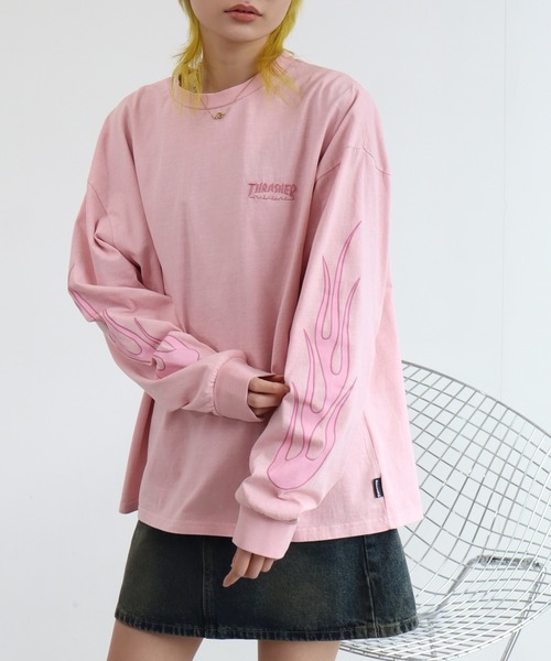 THRASHER(スラッシャー)の「【THRASHER/スラッシャー】アソート ピグメント加工 アートワークデザイン ロングスリーブTシャツ(Tシャツ/カットソー・メンズ・ピンク系1/ブラウン系1/グレー系3/グレー系2/ブラウン系/ピンク系/グレー系1/グレー系・XL/L/M)」の7枚目の写真