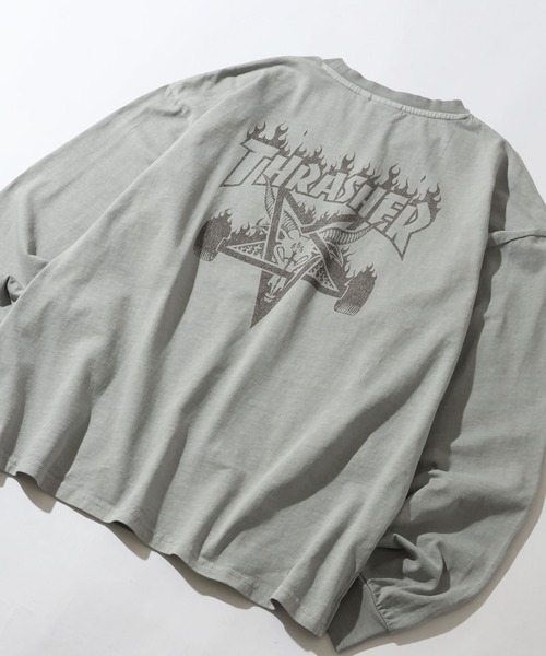 THRASHER(スラッシャー)の「【THRASHER/スラッシャー】アソート ピグメント加工 アートワークデザイン ロングスリーブTシャツ(Tシャツ/カットソー・メンズ・ピンク系1/ブラウン系1/グレー系3/グレー系2/ブラウン系/ピンク系/グレー系1/グレー系・XL/L/M)」の13枚目の写真