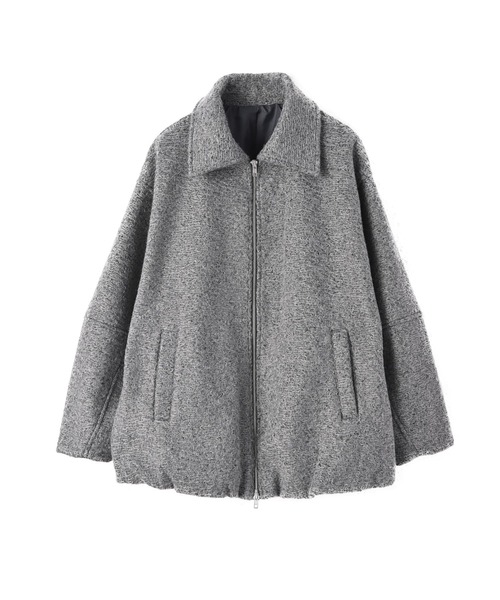 STYLE DELI（スタイルデリ）の「【BLK001】カールシャギーバルーンジャケット（その他アウター・レディース・アイボリー/チャコール・FREE）」の11枚目の写真