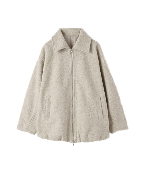 STYLE DELI（スタイルデリ）の「【BLK001】カールシャギーバルーンジャケット（その他アウター・レディース・アイボリー/チャコール・FREE）」の13枚目の写真