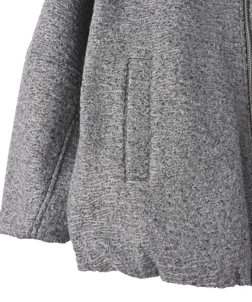 STYLE DELI（スタイルデリ）の「【BLK001】カールシャギーバルーンジャケット（その他アウター・レディース・アイボリー/チャコール・FREE）」の15枚目の写真