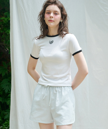 Seersucker Stripe Shorts Blue