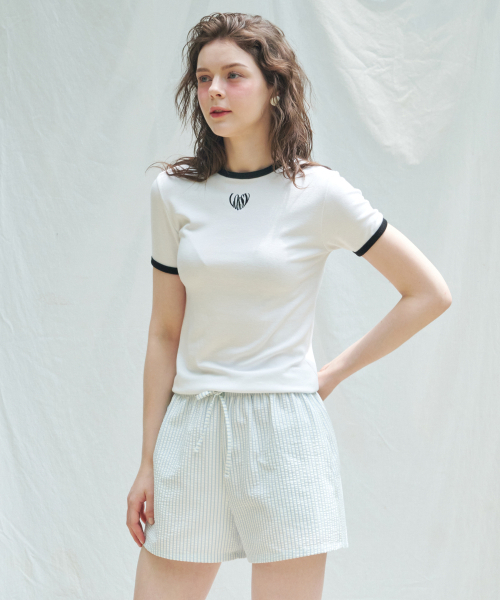 LOSSYROW(ロッシロー)の「Seersucker Stripe Shorts Blue(その他パンツ・レディース・その他・FREE)」の2枚目の写真