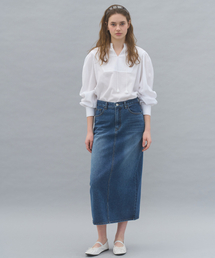 SO IR（ソイール）の「DENIM LONG SKIRT - MIDDLE BLUE（スカート）」