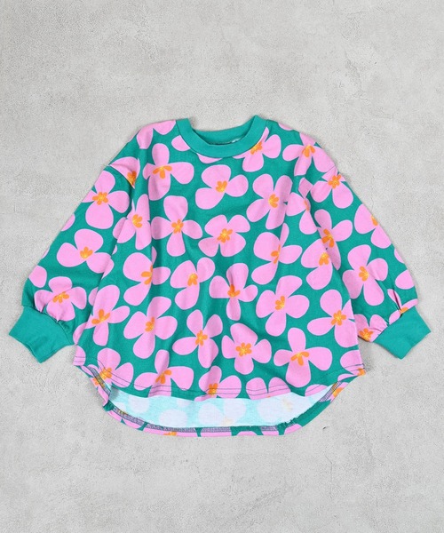 Ocean&Ground（オーシャン&グラウンド）の「ソウガララウンドロンT（Tシャツ/カットソー・キッズ・マスタード/グリーン/ピンク/ブラック/エメラルド/アイボリー・80/100/110/120/130/140/90/95）」の21枚目の写真