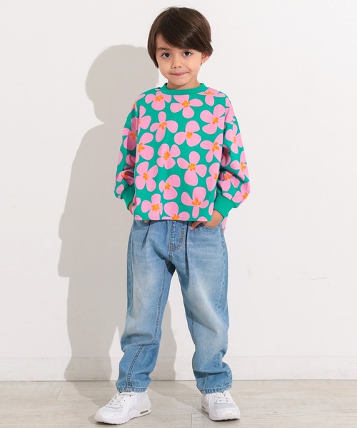 Ocean&Ground（オーシャン&グラウンド）の「ソウガララウンドロンT（Tシャツ/カットソー・キッズ・マスタード/グリーン/ピンク/ブラック/エメラルド/アイボリー・80/100/110/120/130/140/90/95）」の22枚目の写真