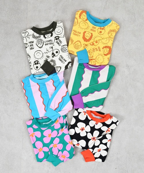 Ocean&Ground（オーシャン&グラウンド）の「ソウガララウンドロンT（Tシャツ/カットソー・キッズ・マスタード/グリーン/ピンク/ブラック/エメラルド/アイボリー・80/100/110/120/130/140/90/95）」の7枚目の写真