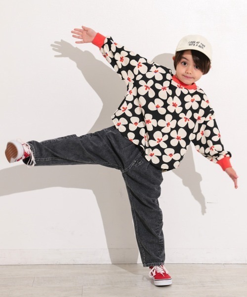 Ocean&Ground（オーシャン&グラウンド）の「ソウガララウンドロンT（Tシャツ/カットソー・キッズ・マスタード/グリーン/ピンク/ブラック/エメラルド/アイボリー・80/100/110/120/130/140/90/95）」の15枚目の写真