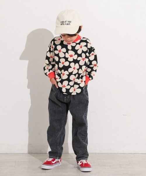 Ocean&Ground（オーシャン&グラウンド）の「ソウガララウンドロンT（Tシャツ/カットソー・キッズ・マスタード/グリーン/ピンク/ブラック/エメラルド/アイボリー・80/100/110/120/130/140/90/95）」の14枚目の写真