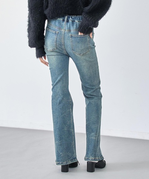 ANAP(アナップ)の「スタッズポイントフレアデニムパンツ(その他パンツ・レディース・ブラック/ブルー・M/S)」の6枚目の写真