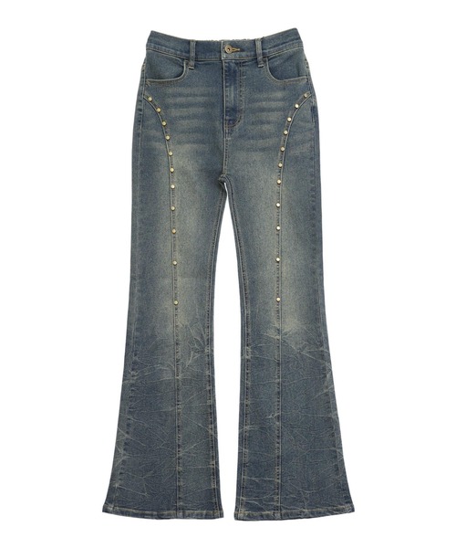 ANAP(アナップ)の「スタッズポイントフレアデニムパンツ(その他パンツ・レディース・ブラック/ブルー・M/S)」の15枚目の写真