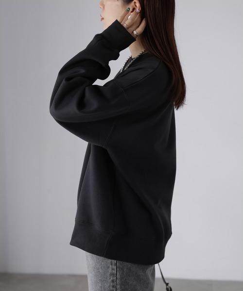 Riberry(リベリー)の「レースパッチワーク国旗裏起毛スウェット(スウェット・レディース・チャコールグレー/杢グレー/オートミール・FREE)」の15枚目の写真