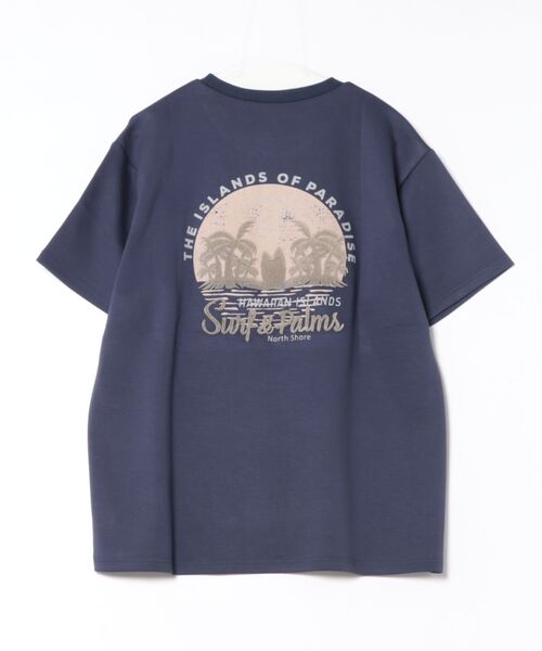 Kahiko(カヒコ)の「【Kahiko】SURF&Palms オレリーメンズTシャツ(Tシャツ/カットソー・メンズ・ホワイト/ブラック/ネイビー・FREE)」の3枚目の写真