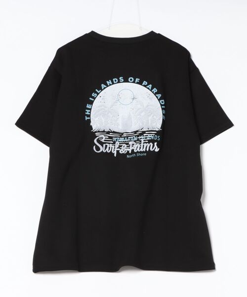 Kahiko(カヒコ)の「【Kahiko】SURF&Palms オレリーメンズTシャツ(Tシャツ/カットソー・メンズ・ホワイト/ブラック/ネイビー・FREE)」の2枚目の写真