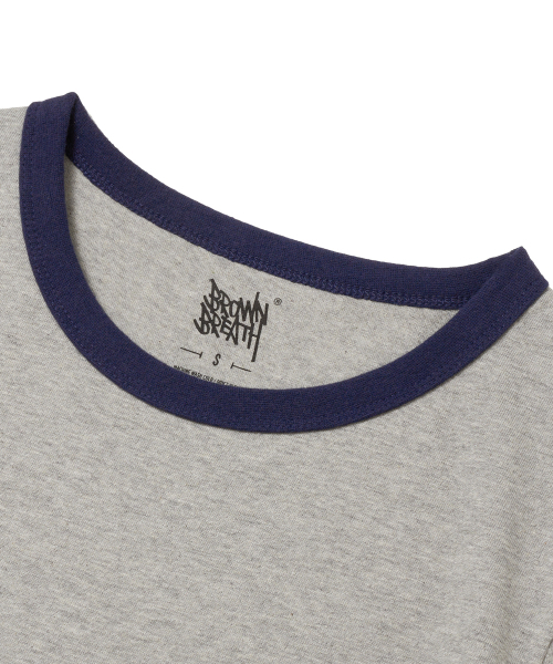 BROWNBREATH(ブラウンブレス)の「BXM W RINGER TEE - MELANGE GREY(Tシャツ/カットソー・レディース・その他・S/M)」の5枚目の写真