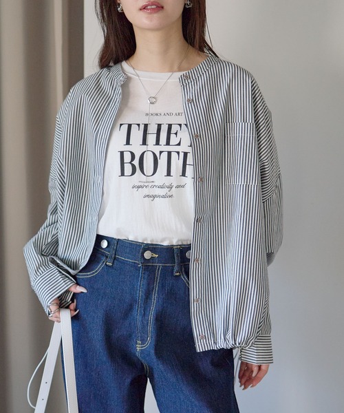 PREFERIR(プレフェリール)の「【ZOZO限定】裾ドロストワイドシャツブラウス(シャツ/ブラウス・レディース・ブラック/ネイビー/キャメル・FREE)」の19枚目の写真