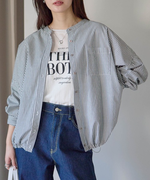 PREFERIR(プレフェリール)の「【ZOZO限定】裾ドロストワイドシャツブラウス(シャツ/ブラウス・レディース・ブラック/ネイビー/キャメル・FREE)」の20枚目の写真