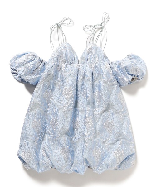 CAROLINA GLASER（カロリナ グレイサー）の「ジャカード バルーンキャミソールワンピース（ワンピース・レディース・ラベンダー/サックスブルー・ONE SIZE）」の11枚目の写真