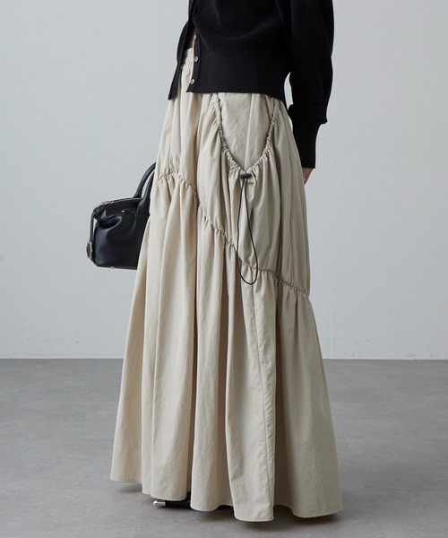 Lui's(ルイス)の「BIGポケットギャザースカート(スカート・レディース・ブラック/チャコールグレー/ベージュ系その他・FREE)」の3枚目の写真