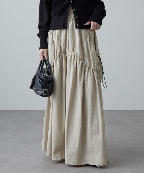 Lui's(ルイス)の「BIGポケットギャザースカート(スカート・レディース・ブラック/チャコールグレー/ベージュ系その他・FREE)」の16枚目の写真