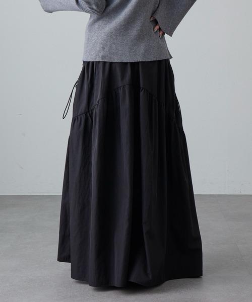 Lui's(ルイス)の「BIGポケットギャザースカート(スカート・レディース・ブラック/チャコールグレー/ベージュ系その他・FREE)」の12枚目の写真