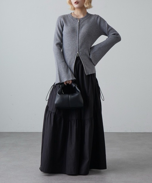 Lui's(ルイス)の「BIGポケットギャザースカート(スカート・レディース・ブラック/チャコールグレー/ベージュ系その他・FREE)」の13枚目の写真