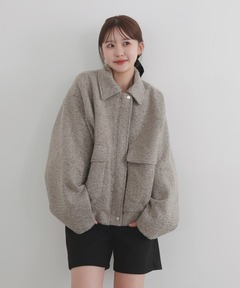 ステンカラーカールシャギーブルゾン（ブルゾン）｜LIAN（リアン）の