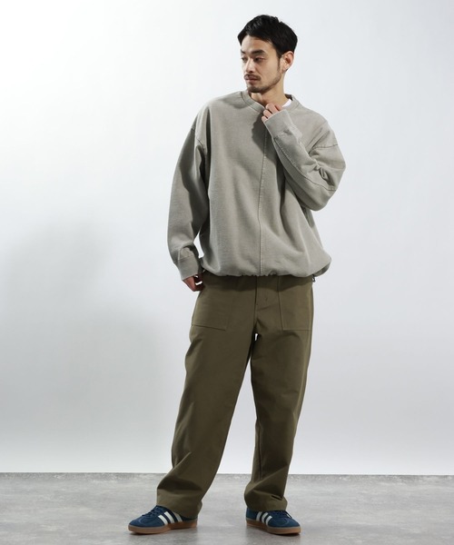 BAYFLOW（ベイフロー）の「ピグメントドローコードスウェット（スウェット・メンズ・チャコール/ネイビー/ベージュ・LARGE/MEDIUM）」の10枚目の写真