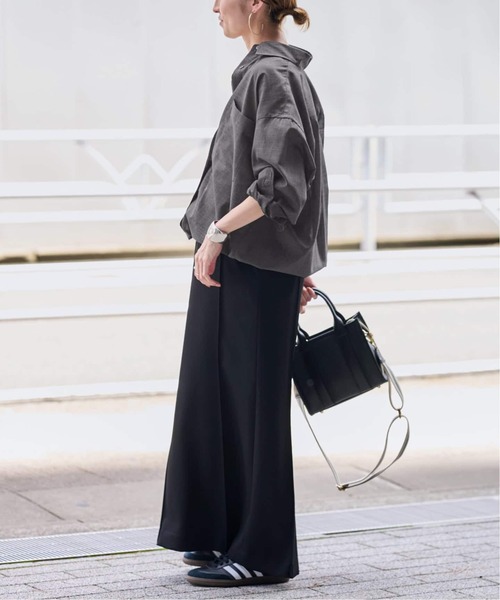 FRAMeWORK（フレームワーク）の「≪新色 / 追加≫シアートロドロストレギュラーシャツ（シャツ/ブラウス・レディース・ベージュ/ホワイト/ブラック/グレー・FREE）」の14枚目の写真