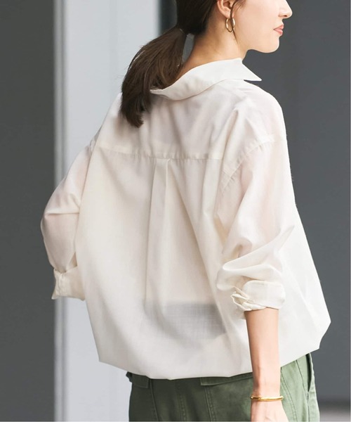 FRAMeWORK（フレームワーク）の「≪新色 / 追加≫シアートロドロストレギュラーシャツ（シャツ/ブラウス・レディース・ベージュ/ホワイト/ブラック/グレー・FREE）」の17枚目の写真