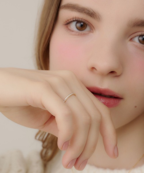 TITTY&CO.(ティティーアンドコー)の「【Monnette】ラインストーンリング(リング・レディース・シルバー/ゴールド・14/12)」の14枚目の写真