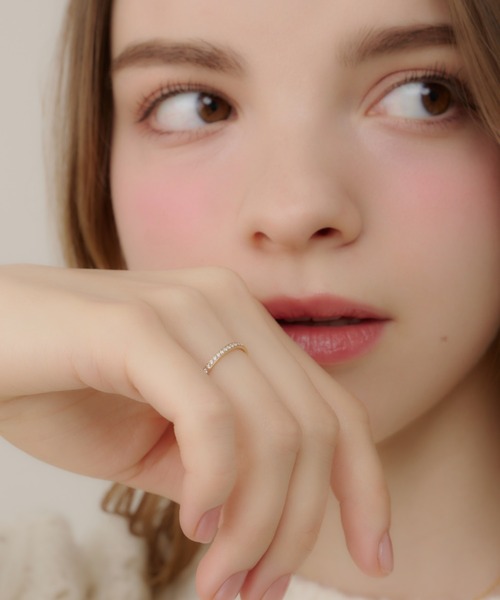 TITTY&CO.(ティティーアンドコー)の「【Monnette】ラインストーンリング(リング・レディース・シルバー/ゴールド・14/12)」の8枚目の写真