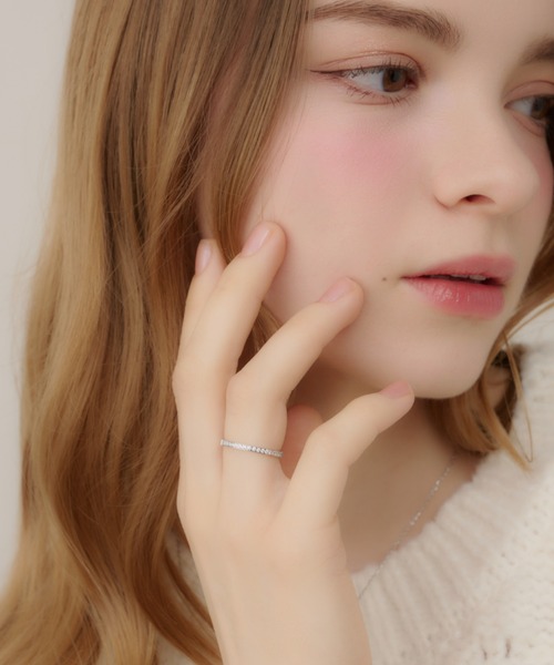 TITTY&CO.(ティティーアンドコー)の「【Monnette】ラインストーンリング(リング・レディース・シルバー/ゴールド・14/12)」の6枚目の写真